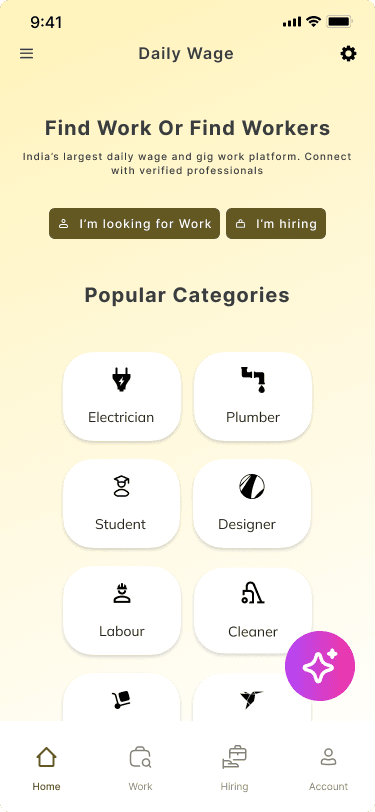 Daily Wage / GIG WORK